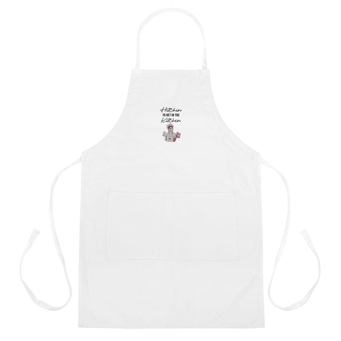 White Hitchin to get in the Kitchen Apron