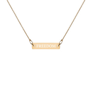 Engraved Freedom Chain Necklace