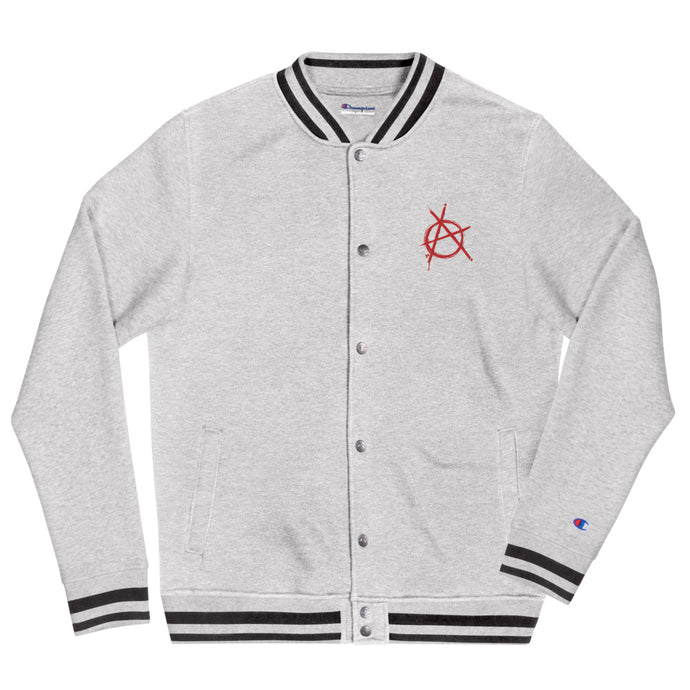 Embroidered Anarchy Bomber Jacket