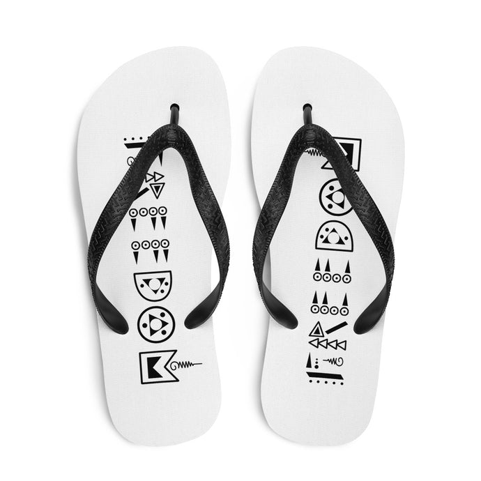 White and Black Flip-Flops