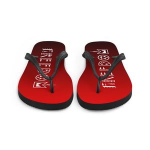 Black & Red Freedom Flip-Flops