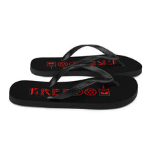 Load image into Gallery viewer, Black/Red Freedom Flip-Flops