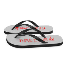 Load image into Gallery viewer, Grey &amp; Red Freedom Flip-Flops
