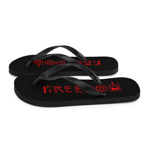 Black/Red Freedom Flip-Flops