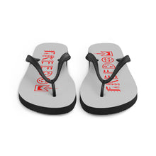Load image into Gallery viewer, Grey &amp; Red Freedom Flip-Flops