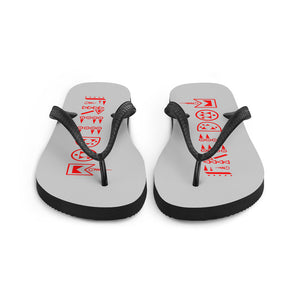 Grey & Red Freedom Flip-Flops