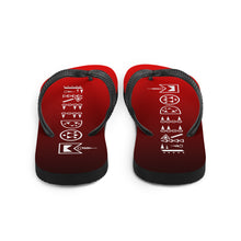 Load image into Gallery viewer, Black &amp; Red Freedom Flip-Flops