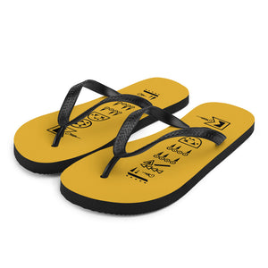 Yellow Freedom Flip-Flops