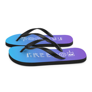 Purple & Blue Freedom Flip-Flops